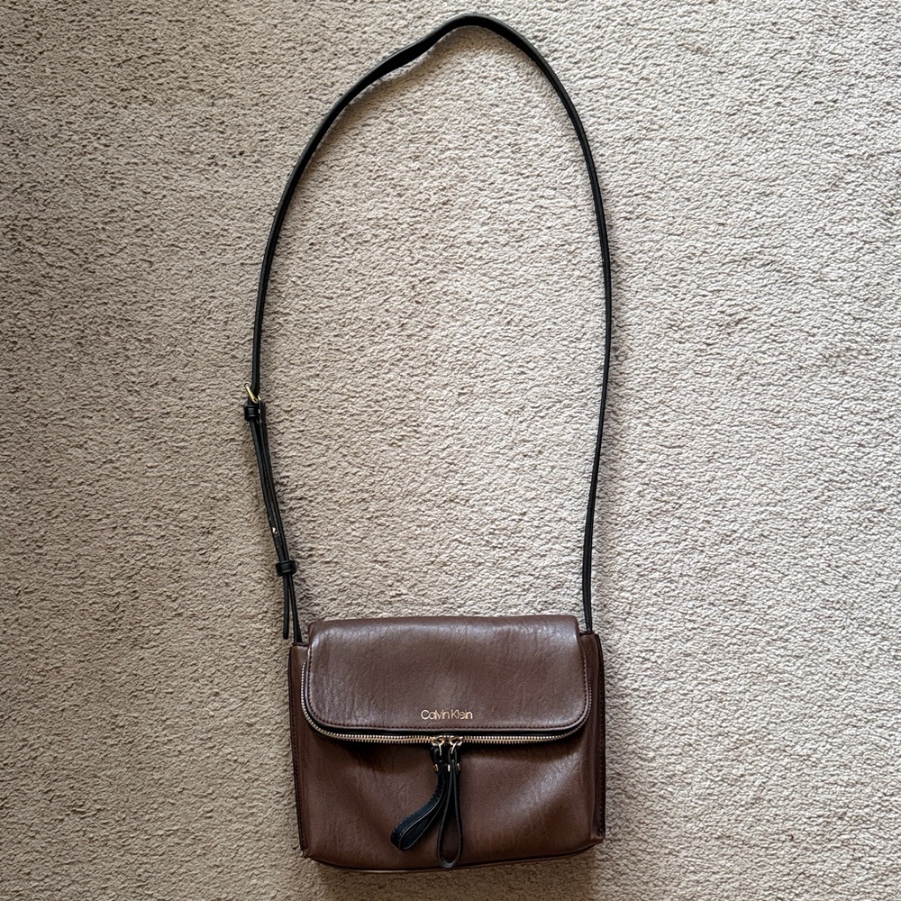 Calvin Klein Chocolate Brown Crossbody Bag